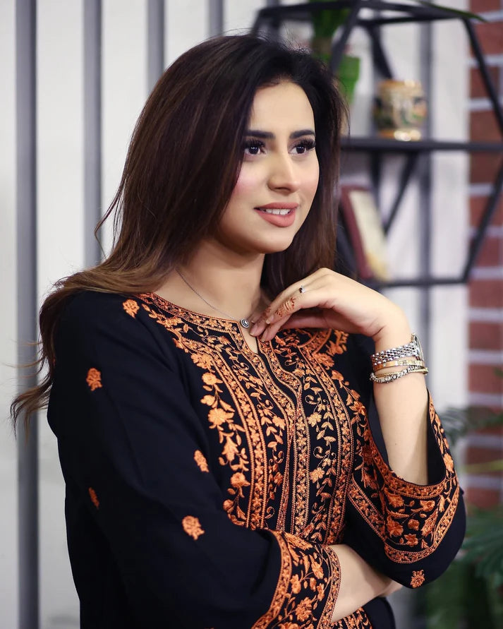 Embroidered Eastern Arabic Lawn 2PC