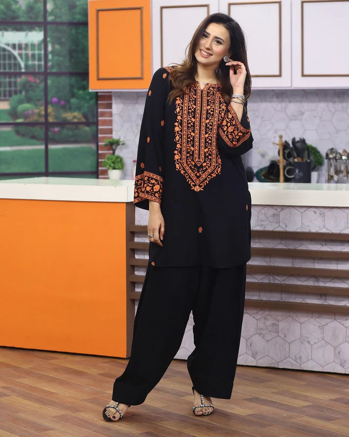 Embroidered Eastern Arabic Lawn 2PC