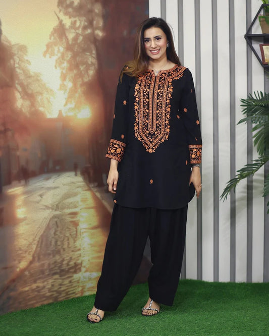 Embroidered Eastern Arabic Lawn 2PC